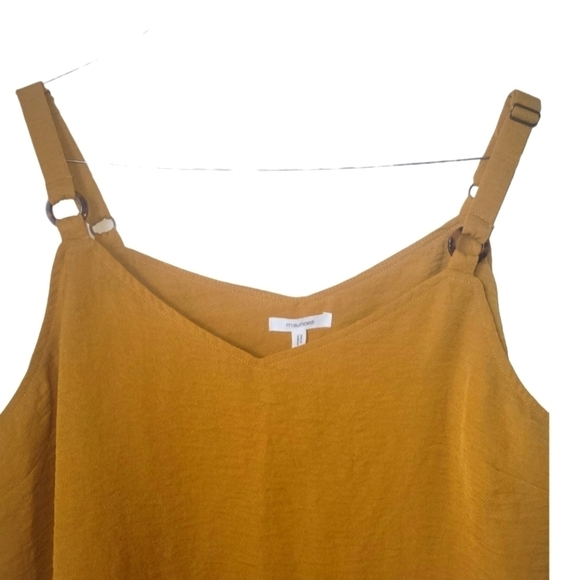 Maurices Mustard Tortoise Shell Decorative Ring Polyester Tank Top XL NWT - Picture 8 of 12